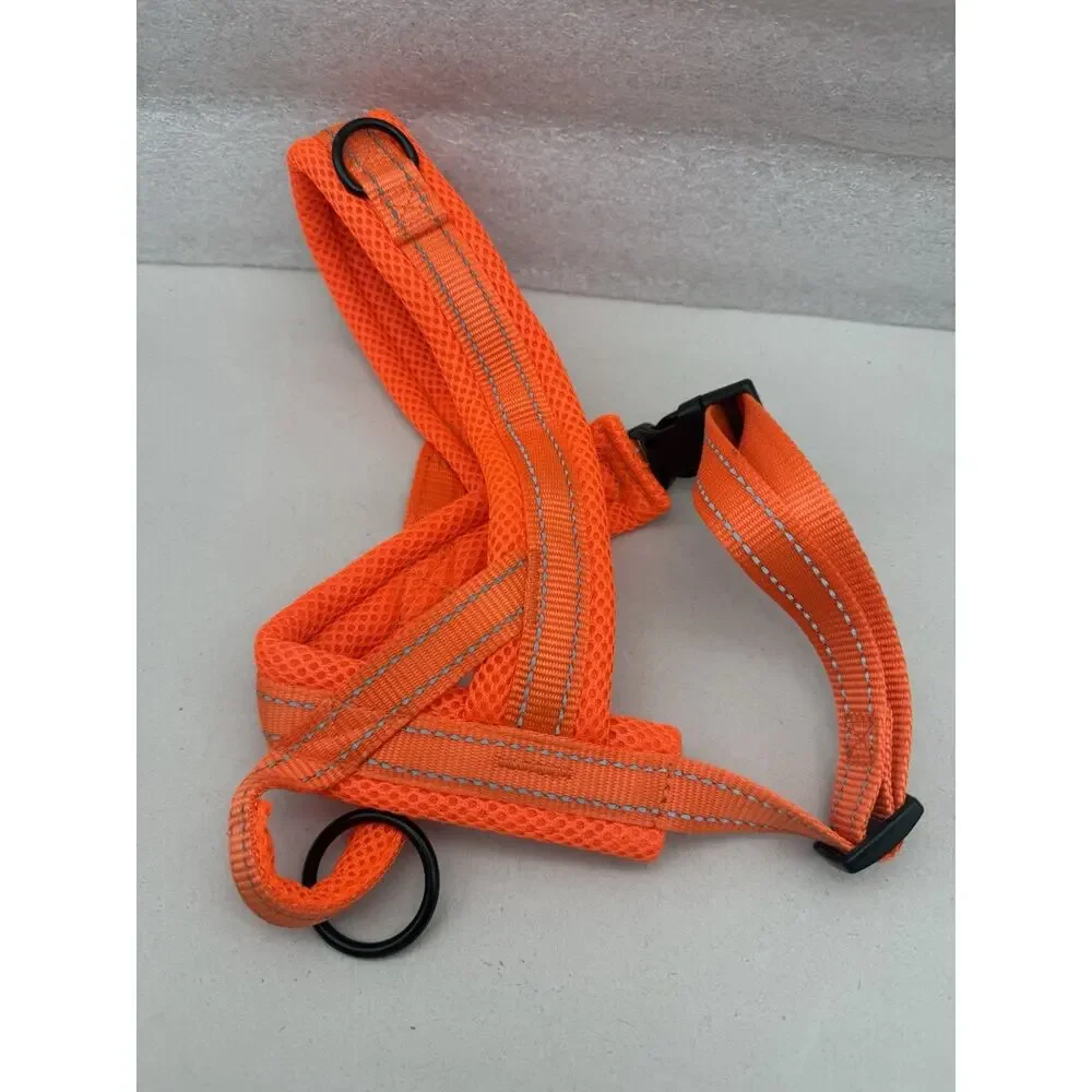No Pull Dog Harness for Medium Dogs, Breathable Mesh Padded, Orange, Size-M read